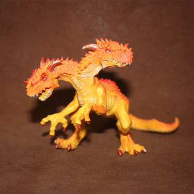 safari 正版散货 神话场景模型玩具摆件 2014版双头龙王 喝龙血