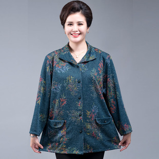 胖太太奶奶秋装 中老年人衬衫 上衣 女装 789xl特体超肥200斤加肥大码