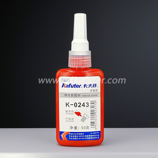 卡夫特K-0243螺纹锁固剂厌氧胶 高强度防松动螺丝胶红色 50g