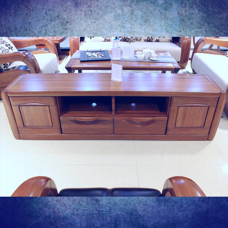 现代新中式简约金丝檀木全实木客厅电视柜 试听柜 2米2.2米零辅材在类目 住宅家具, 柜类, 电视柜中 - 来自Buy2taobao.com提供专业的淘宝代购服务