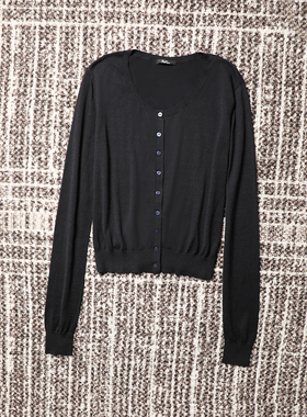 TANG TOWN 自制 多季通穿 滑爽弹韧 棉真丝 长袖罩衫/针织开衫 女