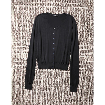 TANG TOWN 自制 多季通穿 滑爽弹韧 棉真丝 长袖罩衫/针织开衫 女