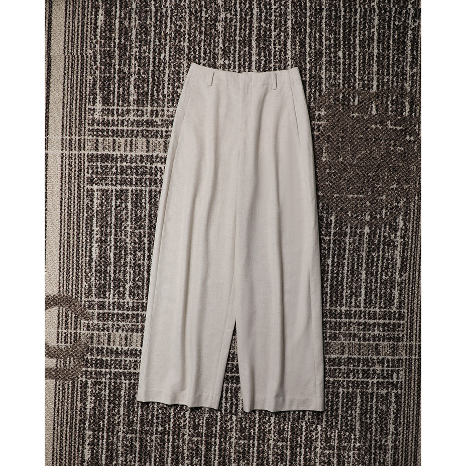 TANG TOWN 自制  羊毛羊绒混色彩点佰搭宽松微锥西裤