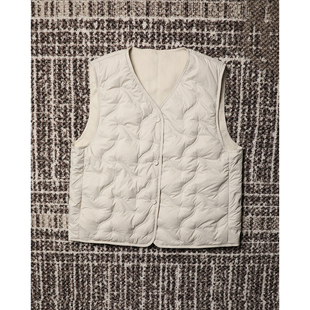 TANGTOWN【双面穿】90白鹅绒羽绒马甲 轻薄款修身大衣叠穿内胆 冬