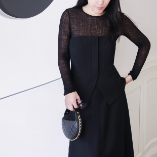 高衣品 高质感 重磅羊毛混纺后工艺小珠片抹胸背心 自制 TANGTOWN