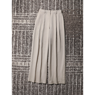 西裤 TANG 干爽挺阔精纺羊毛双褶显瘦侧开衩直筒裤 自制 早春 TOWN