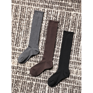 轻松提高时髦度堆堆袜 240针高密织羊毛发热坑条小腿袜 TANG TOWN