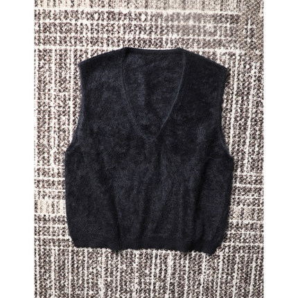 TANG TOWN 叠穿B备 塑造温柔情调 全羊绒水洗拉绒松软针织背心