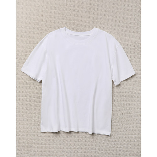 TANG TOWN 不费力的松弛感 简约休闲高支全棉 圆领宽松短袖T恤