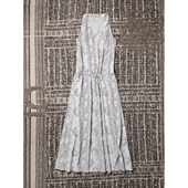 TOWN 自制 19姆真丝动物纹抽绳连衣裙 TANG 显瘦V领背心裙 长裙