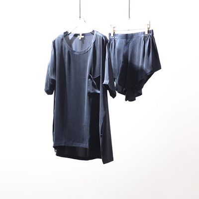 TANG TOWN 胶囊衣橱核心套装 居家随性时髦砂洗缎面真丝睡衣