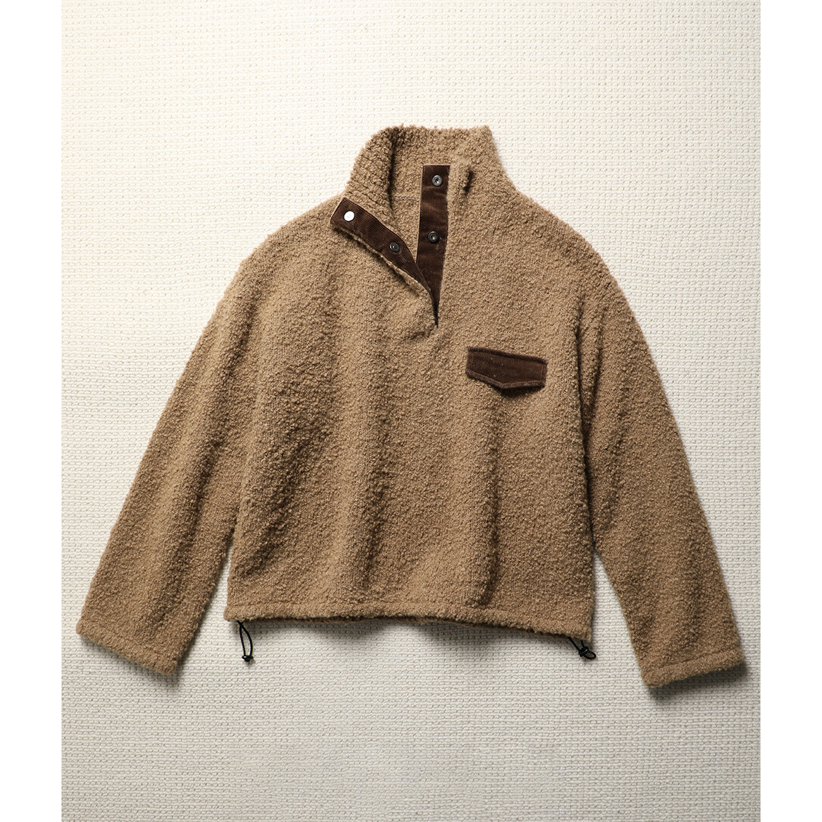 TANG TOWN 冬日Chill氛围 骆驼绒圈圈纱 软糯蓬松POLO领针织套衫