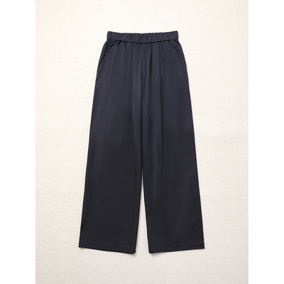 TANG TOWN 精纺高密 丝羊毛 定织定纺 全腰围松紧 宽松直筒裤