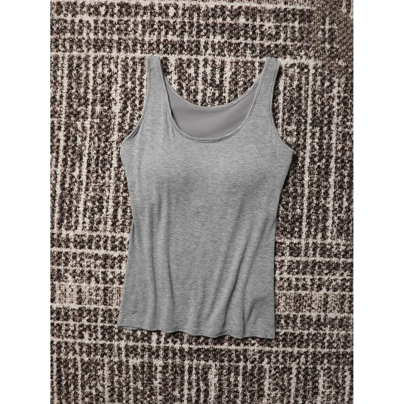 TANG TOWN 糯叽叽 柔软山羊绒/粘纤 贴心暖融 高弹固定杯打底背心