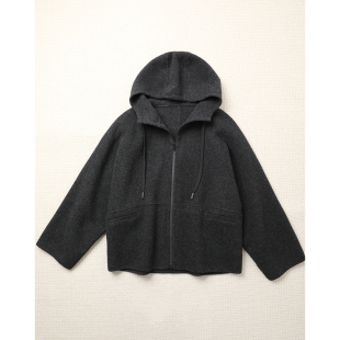 休闲连帽双面呢茧型大衣 進口澳洲羊羔毛 TANG TOWN