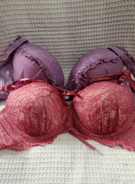 大码34/75i日韩内衣文胸有钢圈聚拢刺绣蕾丝多扣无插垫杂款