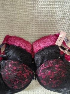 大码34/75F日韩内衣文胸有无钢圈聚拢刺绣蕾丝多扣无插垫杂款