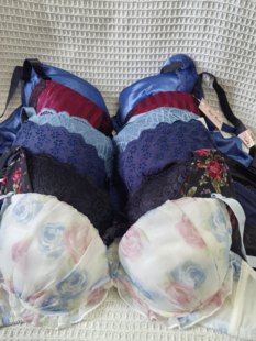 大码34/75F日韩内衣文胸有无钢圈聚拢刺绣蕾丝多扣无插垫杂款