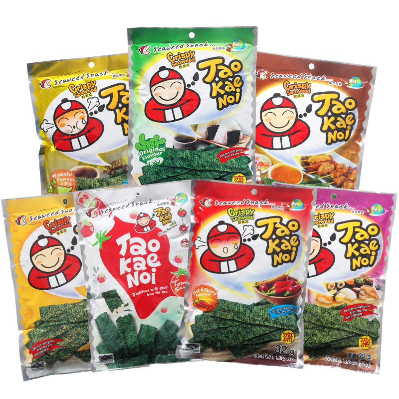 泰国进口小零食 老板仔紫菜/日本炸紫菜/海苔片网红休闲膨化食品