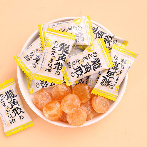 日本进口原装龙角散蜂蜜柠檬生姜味润喉糖果零食小吃69.3g