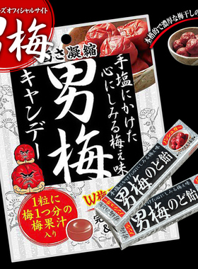 日本进口nobel/诺贝尔男梅梅汁紫苏酸甜梅子糖果网红休闲小零食品
