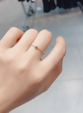 RING18K金转运珠黄金不掉色戒指