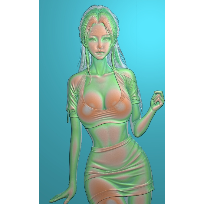 JD0111精雕图jdp写真写实现代风美女 屏风挂屏浮雕图灰度图木雕