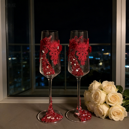 新中式婚礼敬酒杯DIY材料包