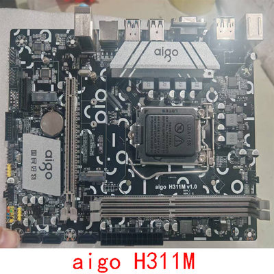 劲鲨 H311M-K 双M2接口 aigo H311M 1151针6789代 DDR4 质保一年
