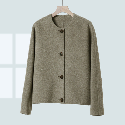 短款品牌新款小香风双面呢羊毛短外套时尚百搭气质短款休闲秋冬