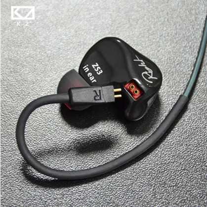 KZ zs1Zs3重低音发烧耳塞入耳式手机通用线控游戏耳麦挂耳式耳机