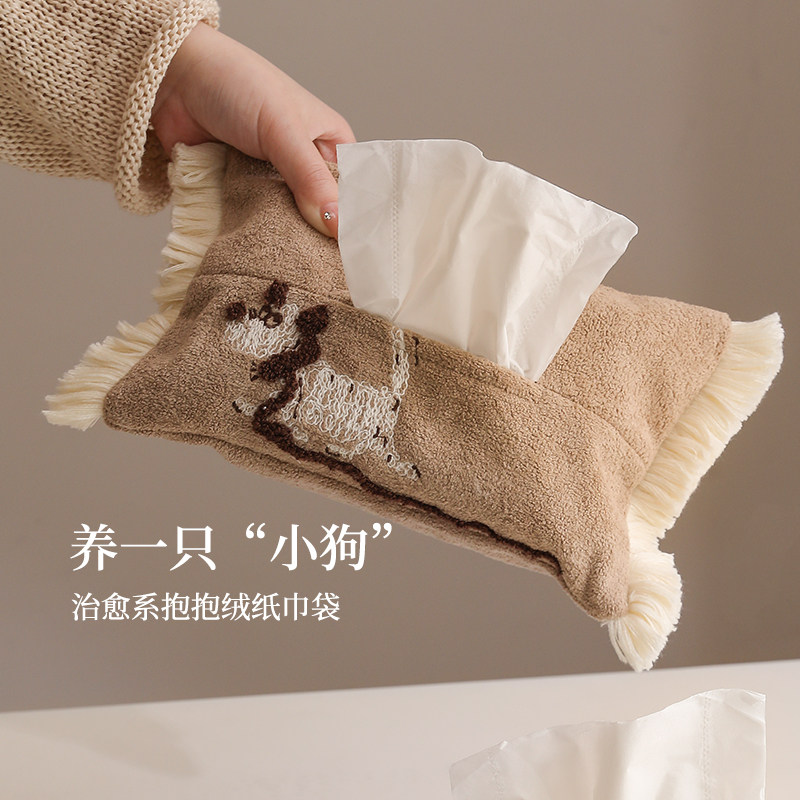 纸巾袋茶几装饰可爱创意抽纸盒餐桌抽纸收纳袋车载轻奢高档纸巾盒,收纳整理,纸巾套,淘宝优惠券,粉丝福利购,淘宝优惠卷