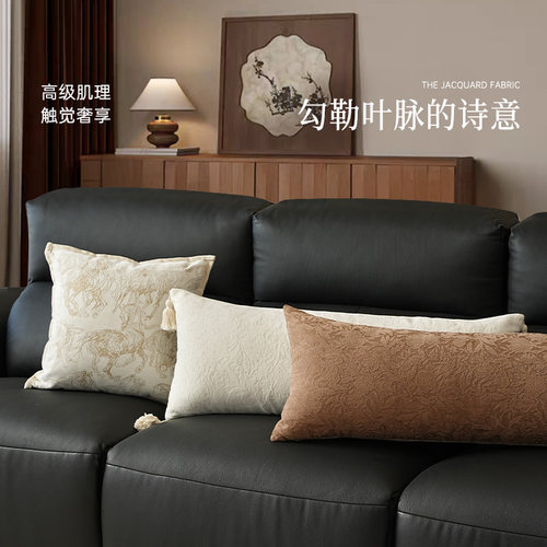 超绝法式复古沙发客厅长条抱枕
