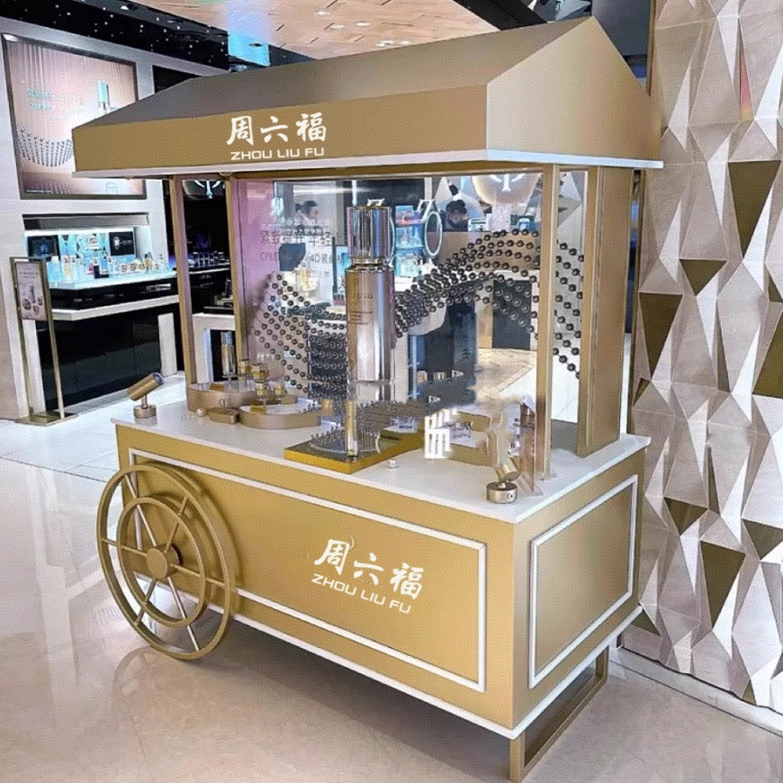 周六福珠宝金店展示台活动促销车小推车门店摆摊车酒店商场展销台,商业/办公家具,促销架/促销车/摊位架,淘宝优惠券,粉丝福利购,淘宝优惠卷