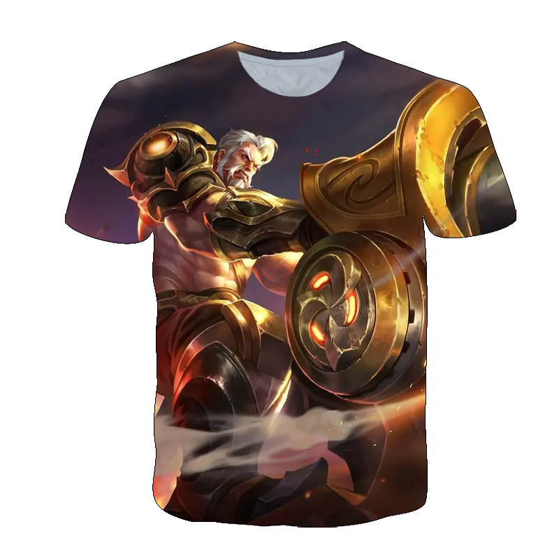 新王者荣耀短袖黄忠原皮肤衣服男女春夏中学生青少年t恤cos上衣
