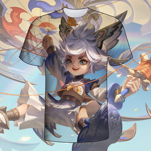 王者荣耀短袖飞鸢探春李元芳衣服男女春夏中小学生青少年t恤上衣