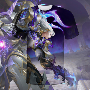 王者荣耀短袖凯银白咏叹调衣服男女装春夏中小学生青少年t恤上衣