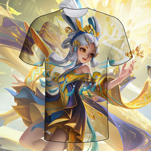 王者荣耀短袖小乔山海琳琅生衣服男女装春夏中学生青少年t恤上衣