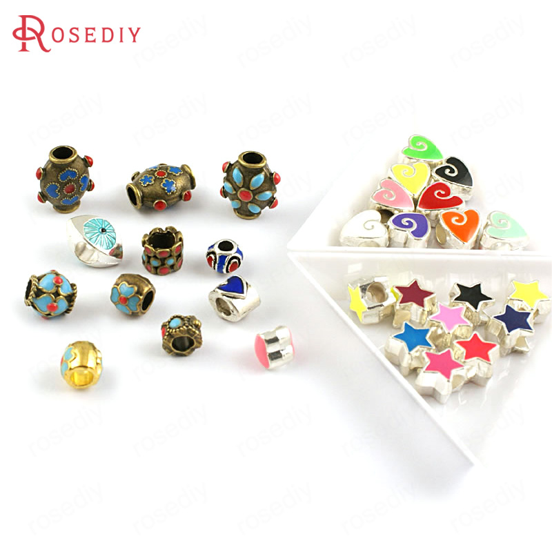 DIY复古合金配件 香巴拉 手链串珠 手链配件 滴油 大孔珠 29695