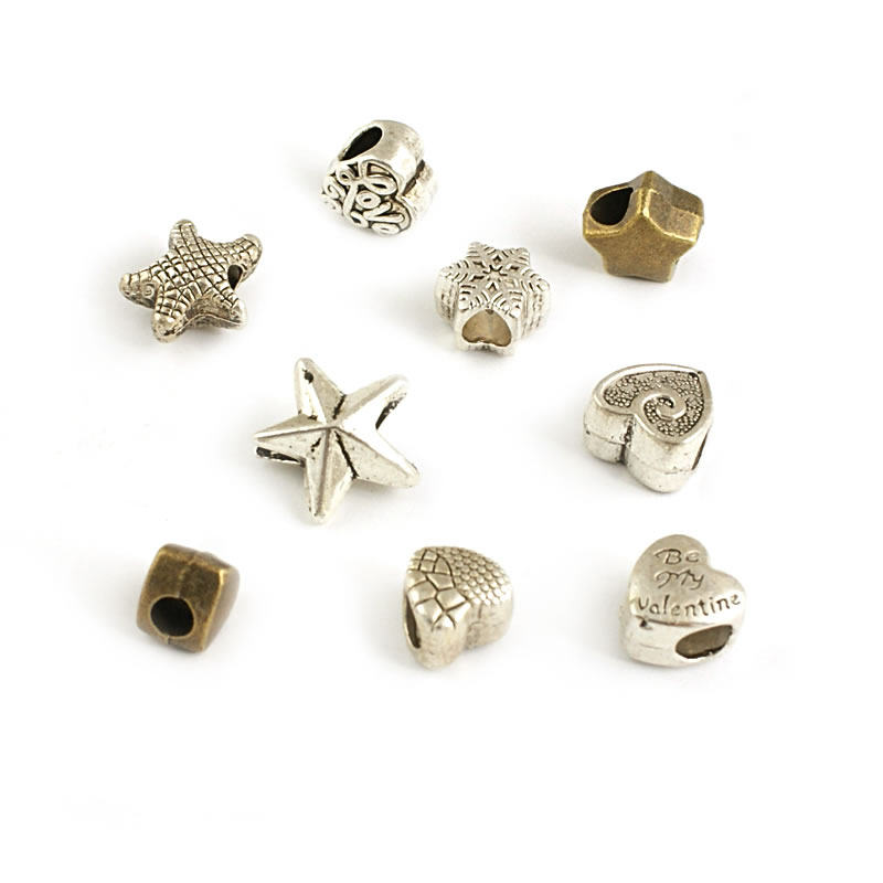 DIY复古合金配件 香巴拉手链 手链串珠 手链配件 大孔珠 20482