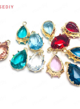 项链手链耳环耳饰发饰头饰Diy饰品配件切面水滴挂件吊坠36075