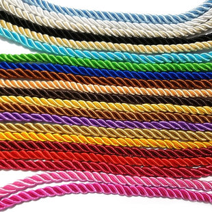 DIY制作 连接绳 手袋绳 三股扭绳子 5MM 涤沦绳 金银丝绳 30125