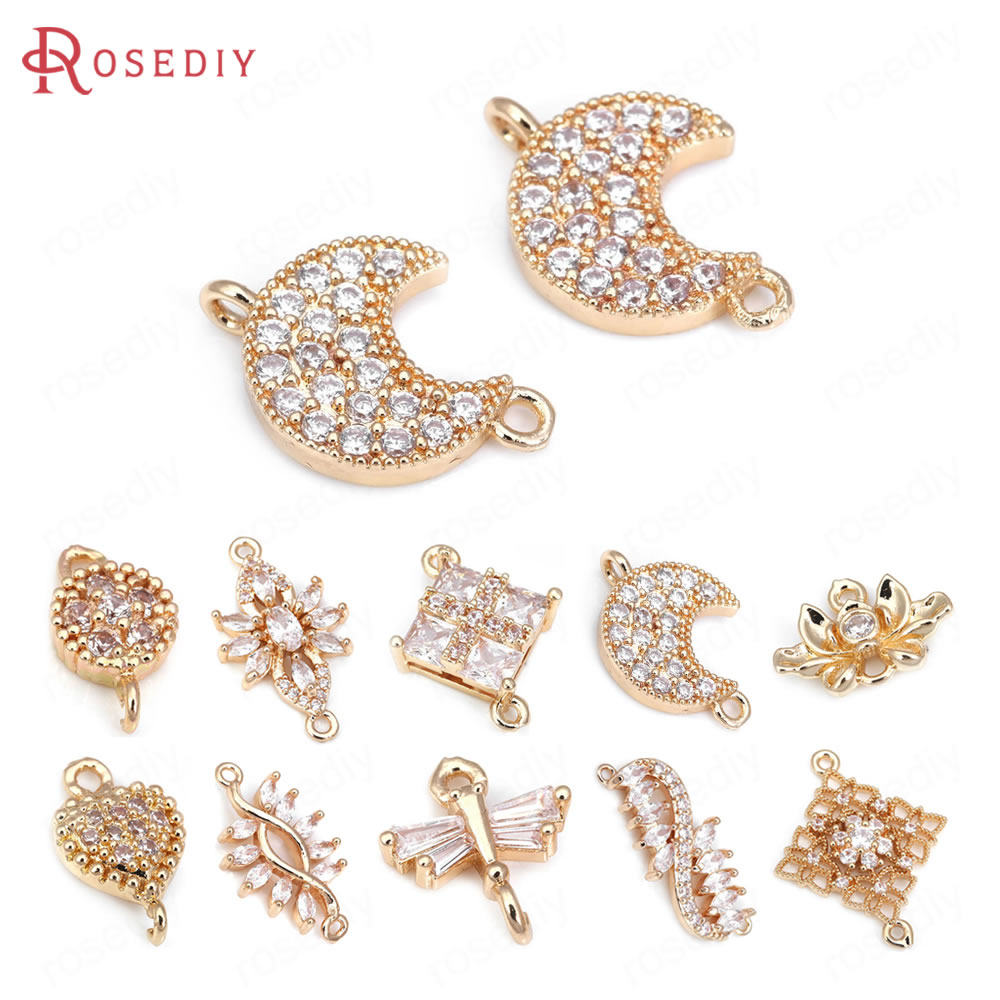 项链手链耳环耳饰Diy饰品配件铜+锆 双孔 月亮 连接挂件吊坠42662,饰品/流行首饰/时尚饰品新,其他DIY饰品配件,淘宝优惠券,粉丝福利购,淘宝优惠卷