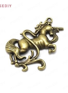 (35951)48x35MM 古青铜色 独角兽 挂件 吊坠