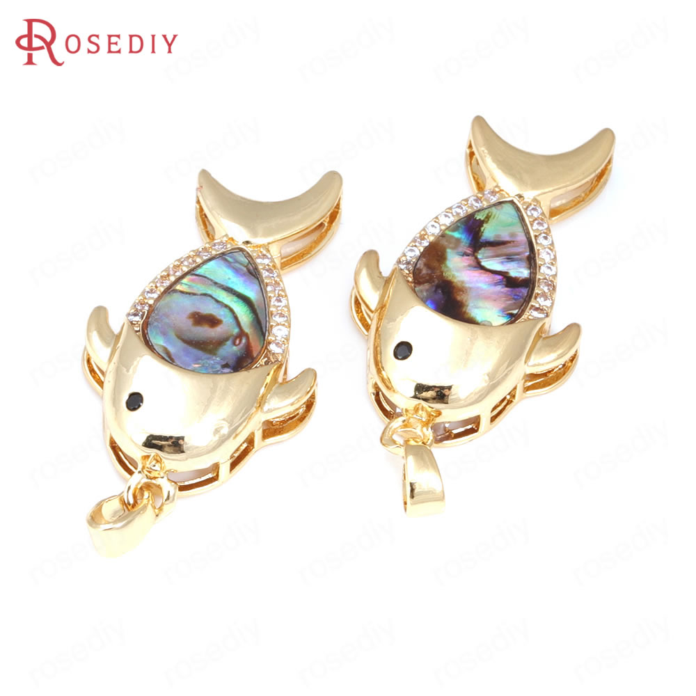 项链手链耳环耳饰Diy饰品配件鲸鱼31x26.5MM铜+锆石挂件吊坠43775