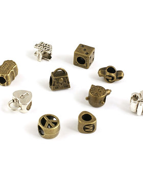 DIY复古合金配件 香巴拉手链珠 手链串珠 手链配件 大孔珠 25762