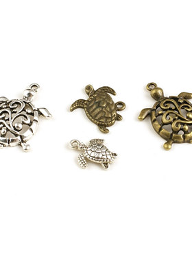 DIY复古合金项链手链耳环耳饰饰品配件 海龟挂件挂坠吊坠 23640