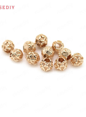 Diy饰品手工铜镀真金 项链手链耳环发饰头饰配件莲花珠 隔珠30742