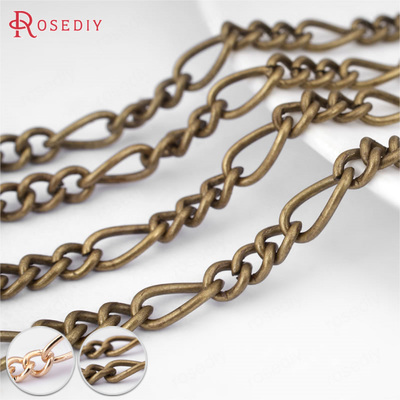 Diy饰品配件铁链 项链手链配件金属饰品链条3:1子母链延长链25900