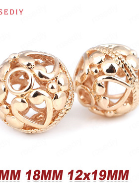 Diy饰品铜镀真金 项链手链耳环发饰头饰配件圆珠 扁圆珠隔珠30977